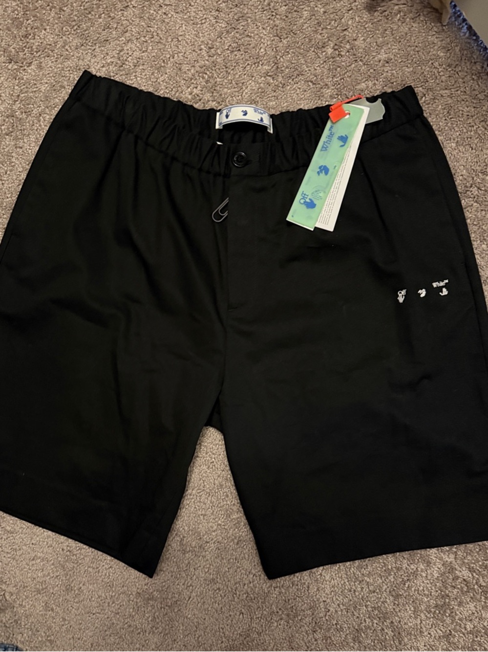 Off-White Black Athletic Drawstring Shorts